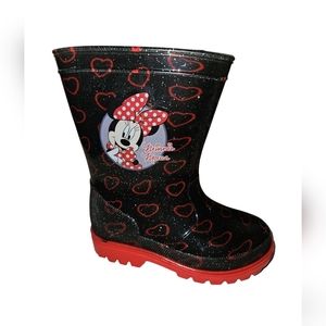 Toddlers Disney minnie mouse rain boots sz 7
